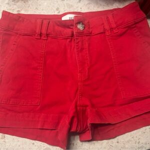 BKE Mid Rise Red Women's Shorts